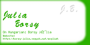 julia borsy business card